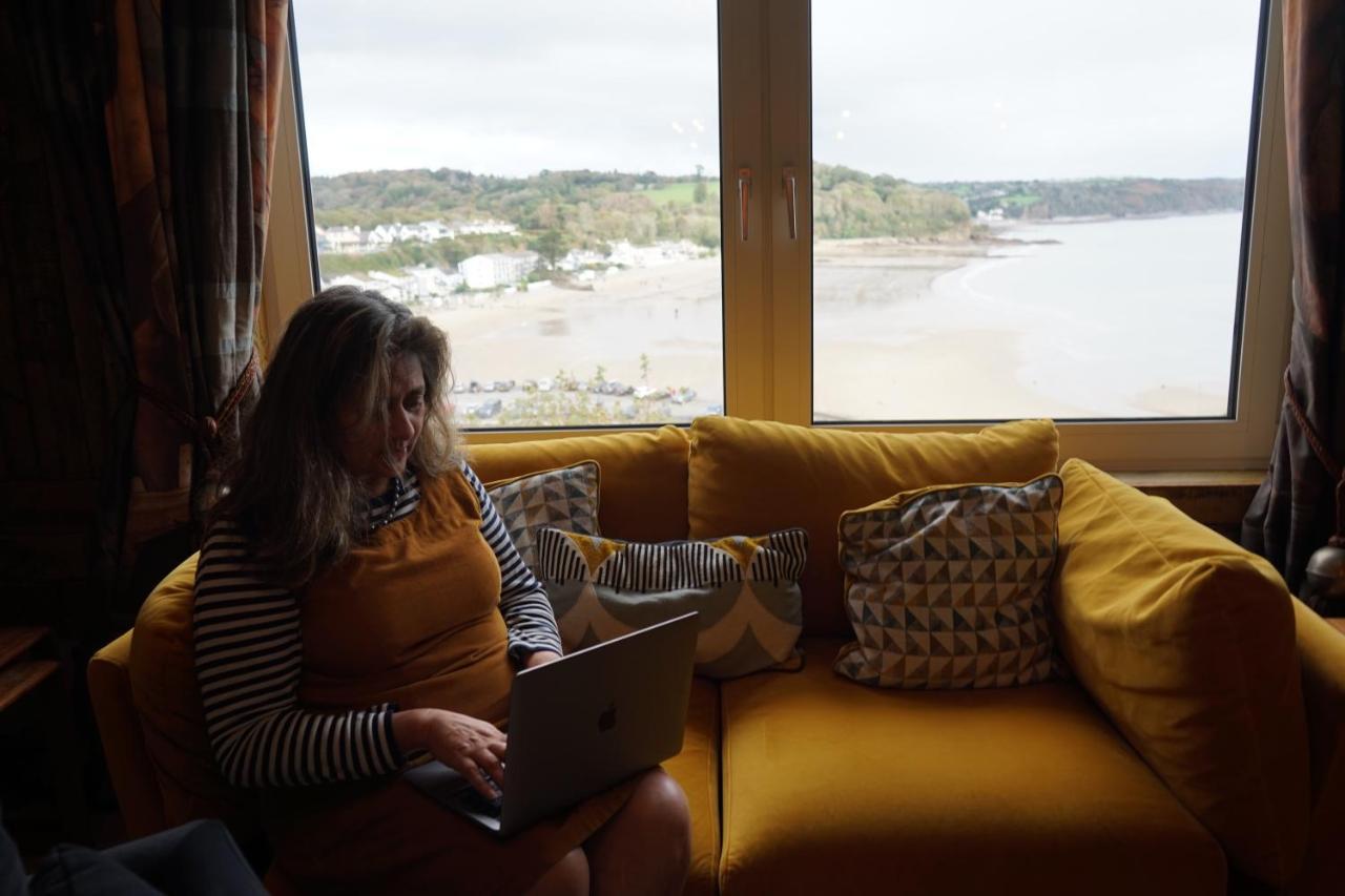 Beach House With Sea Views Over Saundersfoot Bay Екстериор снимка